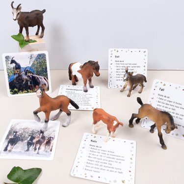 Julekalender for barn - Husdyr og skogsdyr - 24 dyrefigurer og faktakort - Image 7