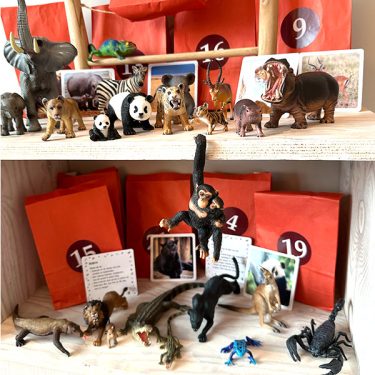 Julekalender for barn - Eksotiske dyr - 24 dyrefigurer og faktakort - Image 10
